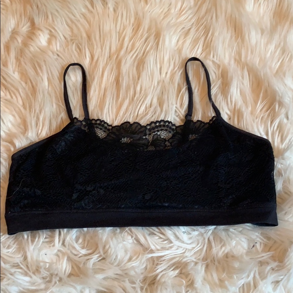 Woman’s black bra